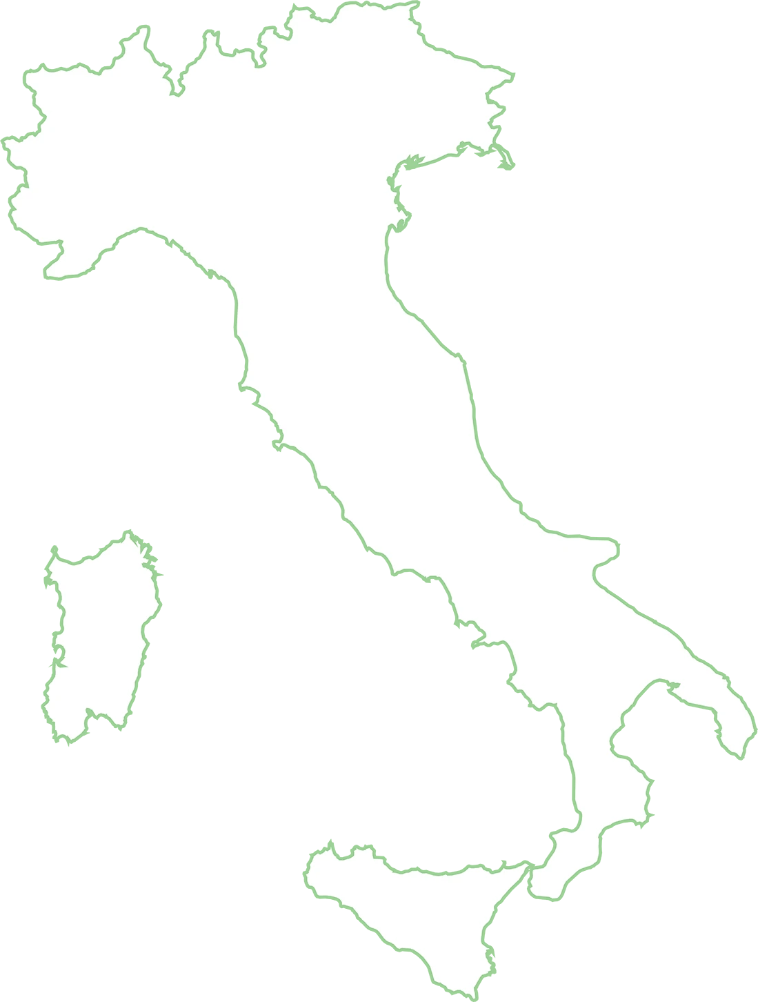 Cartina dell'Italia